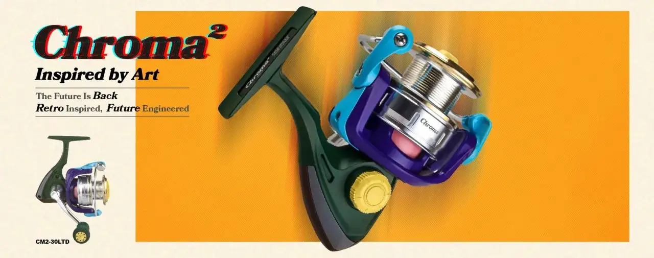 Kołowrotki Chroma od Okuma Polska – retro design, przyszłość inżynierii. Inspirowane sztuką, gotowe na nowe wyzwania.