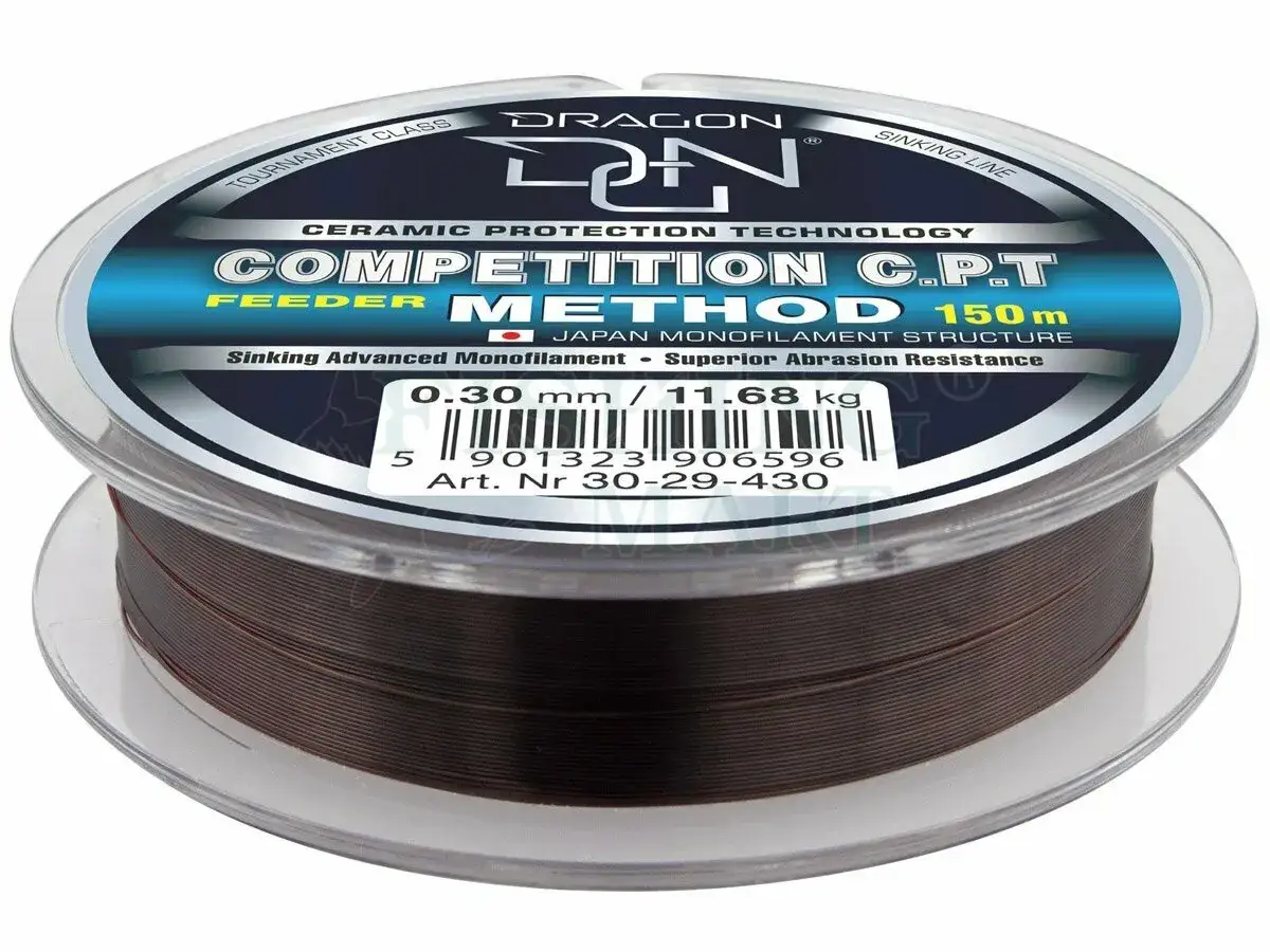 Jaka żyłka do method feeder? Dragon Competition C.P.T. Feeder Method 150m, 0.30mm, sinking monofilament.